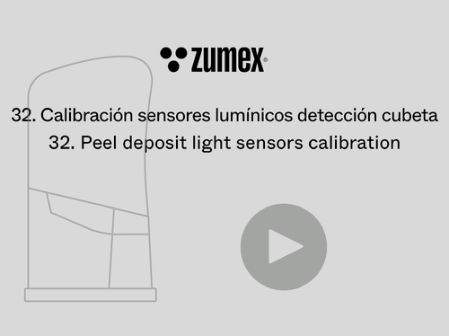 32. Calibración sensores lumínicos detección cubeta