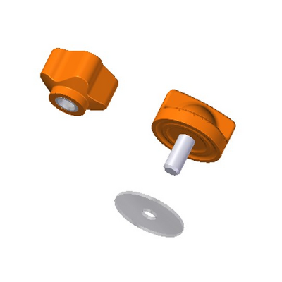 VZ RETAINING KNOB (4ut) + SECURING KNOB (8ut) SET