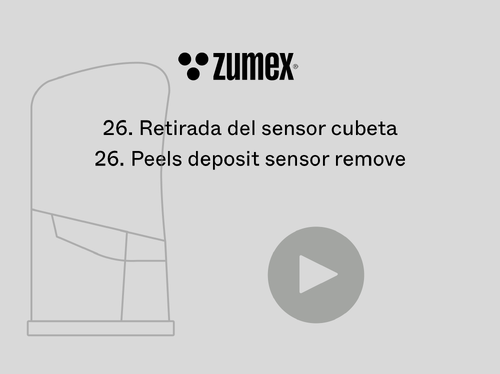 26. Retiro del sensor de cubeta